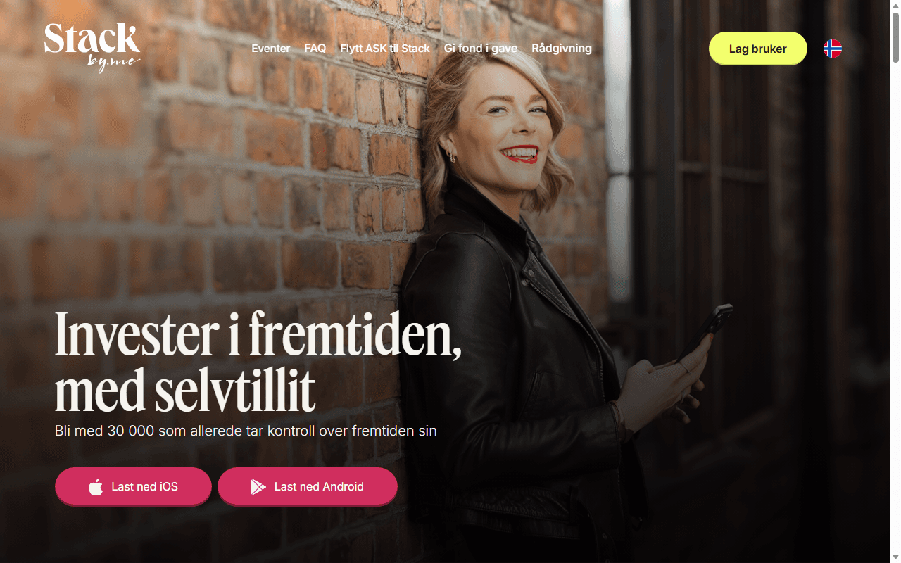 Stack by Me — skjermbilde av nettsiden (MÅ GODKJENNES)