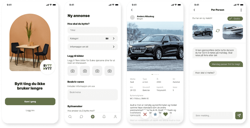 Coverbilde for prosjektet ByttNytt - UX/UI for bytteplattform