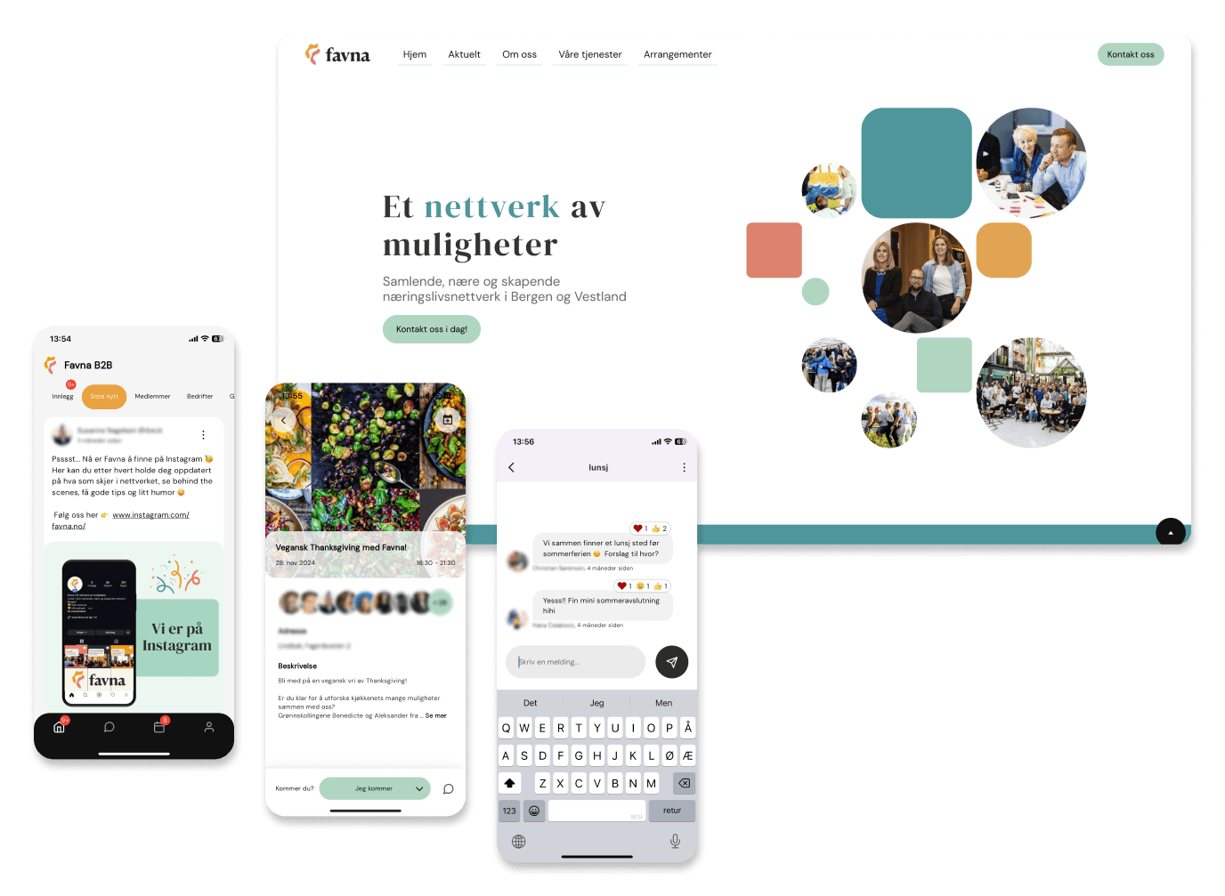 Coverbilde for prosjektet Favna - app for B2B nettverk