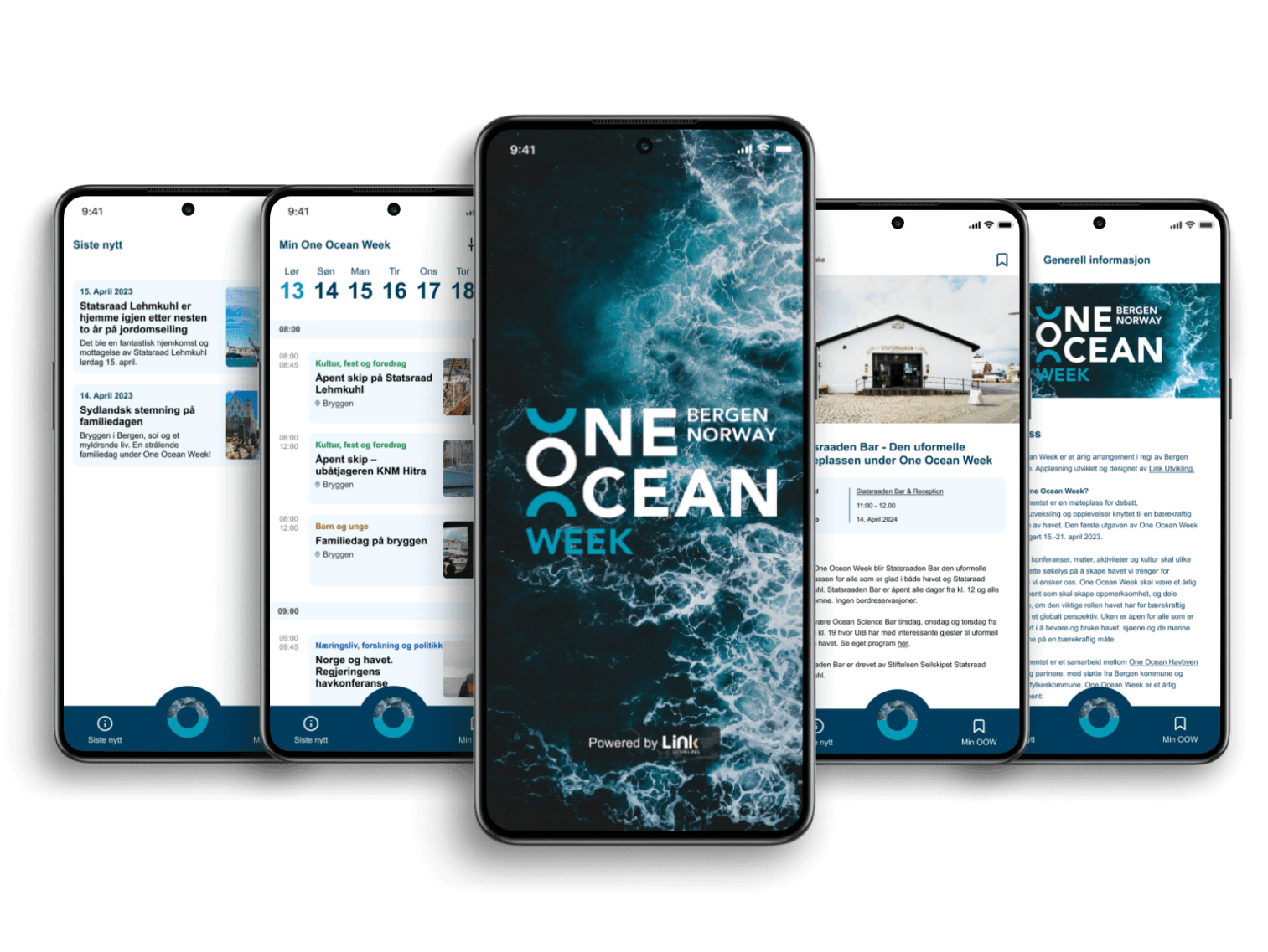 Skjermbilde fra prosjektet One Ocean Week Appen